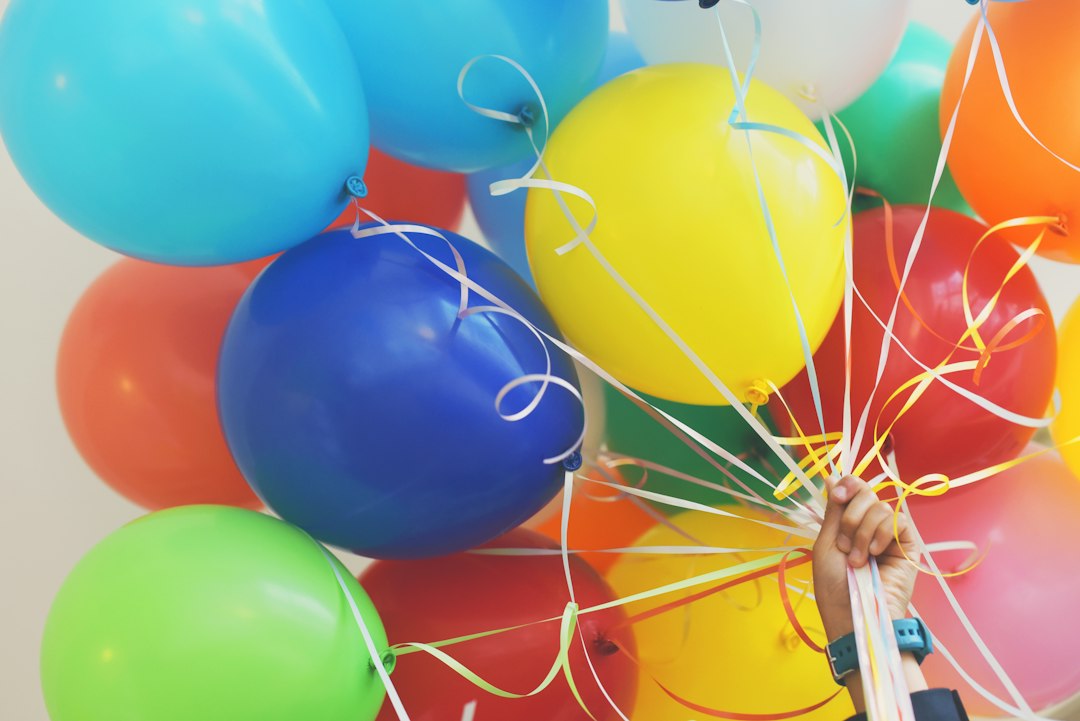 Colorful balloons prepared for a party