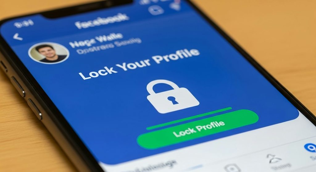Smartphone screen representing online privacy and safety