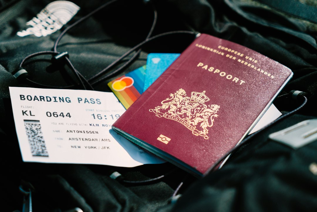Passport and boarding pass prepared for travel