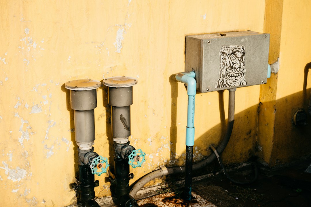 Basement utility pipes and drainage equipment
