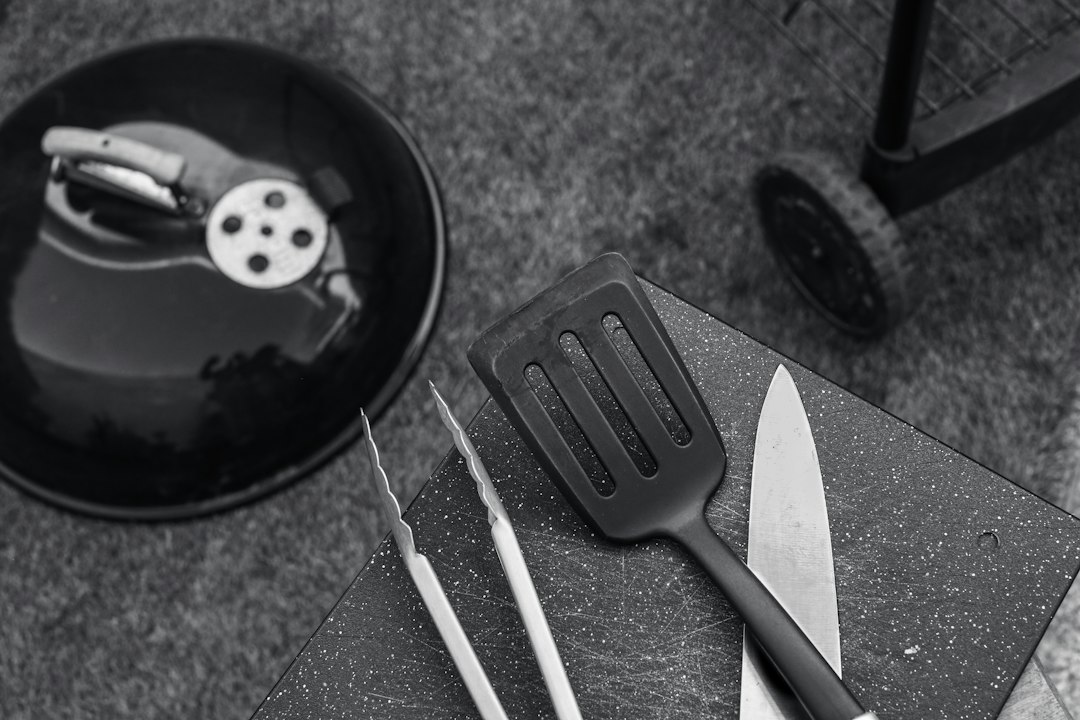 Barbecue grill utensils used for outdoor cooking